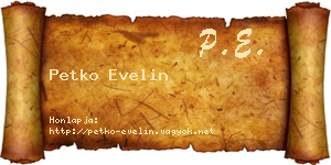 Petko Evelin névjegykártya
